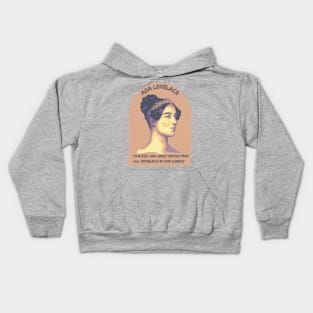 Ada Lovelace Portrait and Quote Kids Hoodie